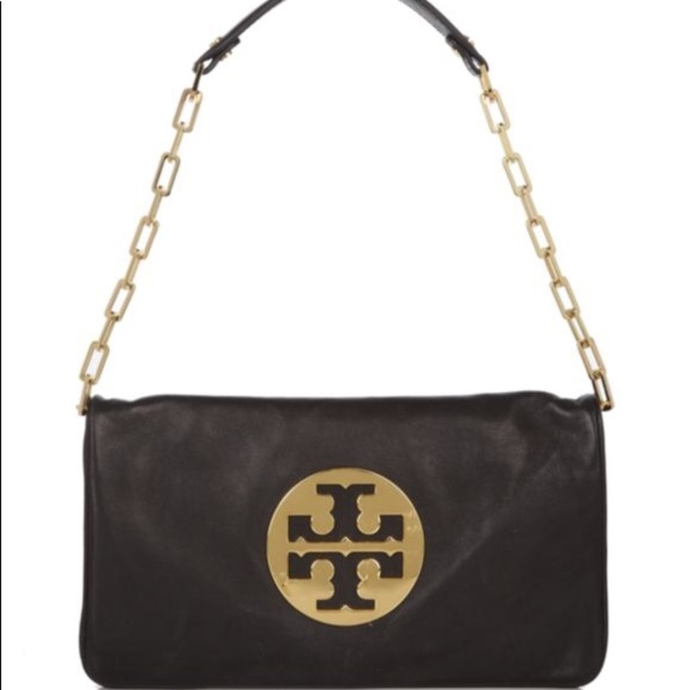 Tory Burch Reva Clutch Bag in Black